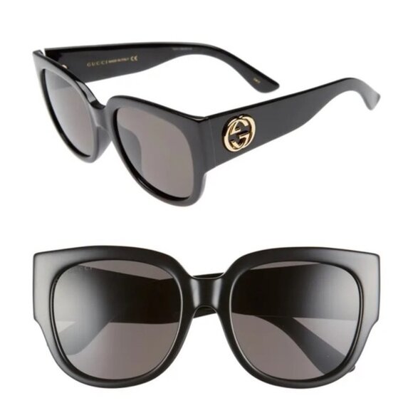 Gucci 55mm Square Cat Eye Sunglasses - Picture 1 of 2